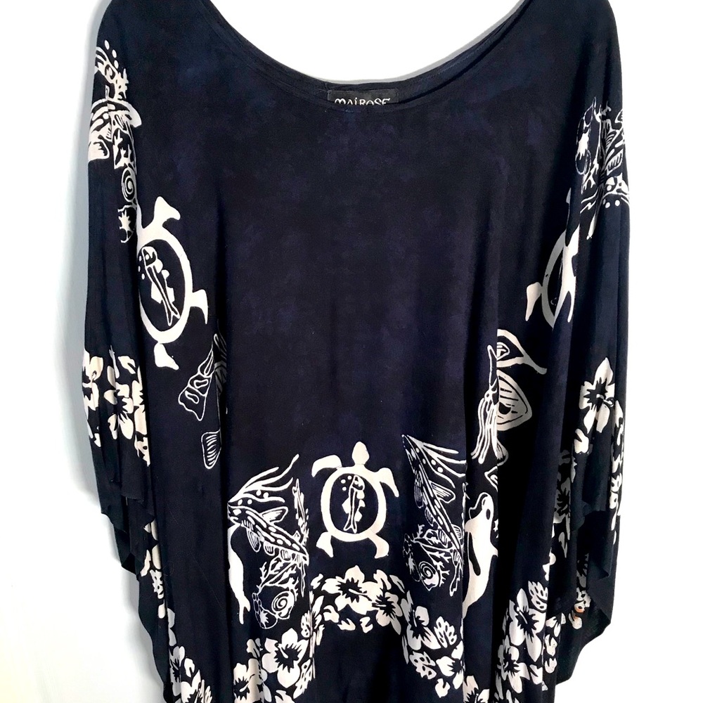 Swim Coverup 100% Cotton Black & White Cover Up